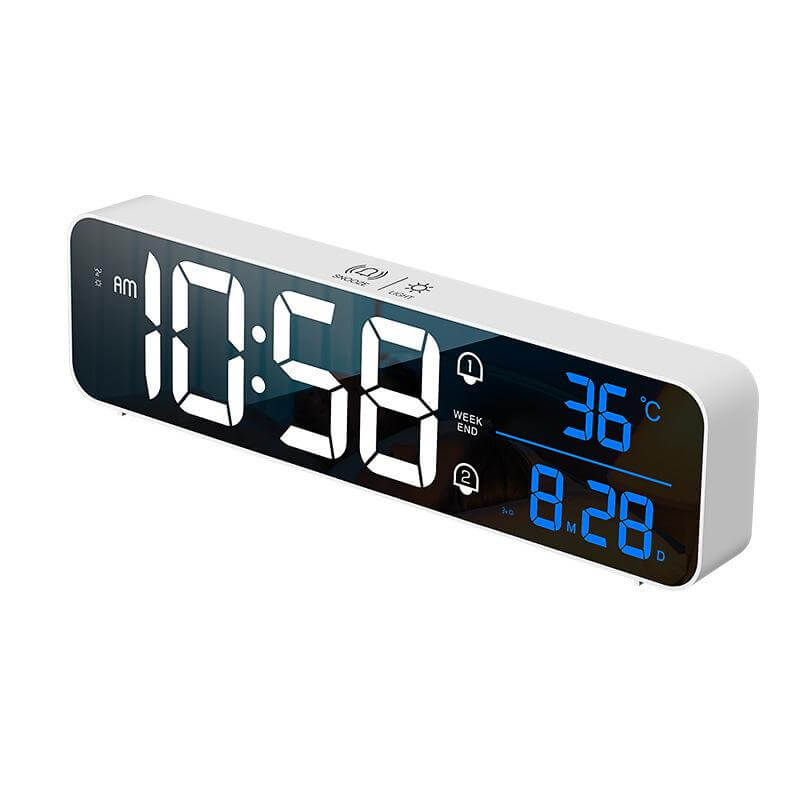 LED Charging Smart Mirror Electronic Alarm Clock