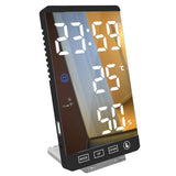 Multifunctional LED Mirror Electronic Alarm Clock - Senseandtrendz