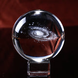 Miniatures Milky Way Crystal Ball | 3D Laser Engraved Quartz Sphere