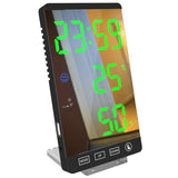 Multifunctional LED Mirror Electronic Alarm Clock - Senseandtrendz